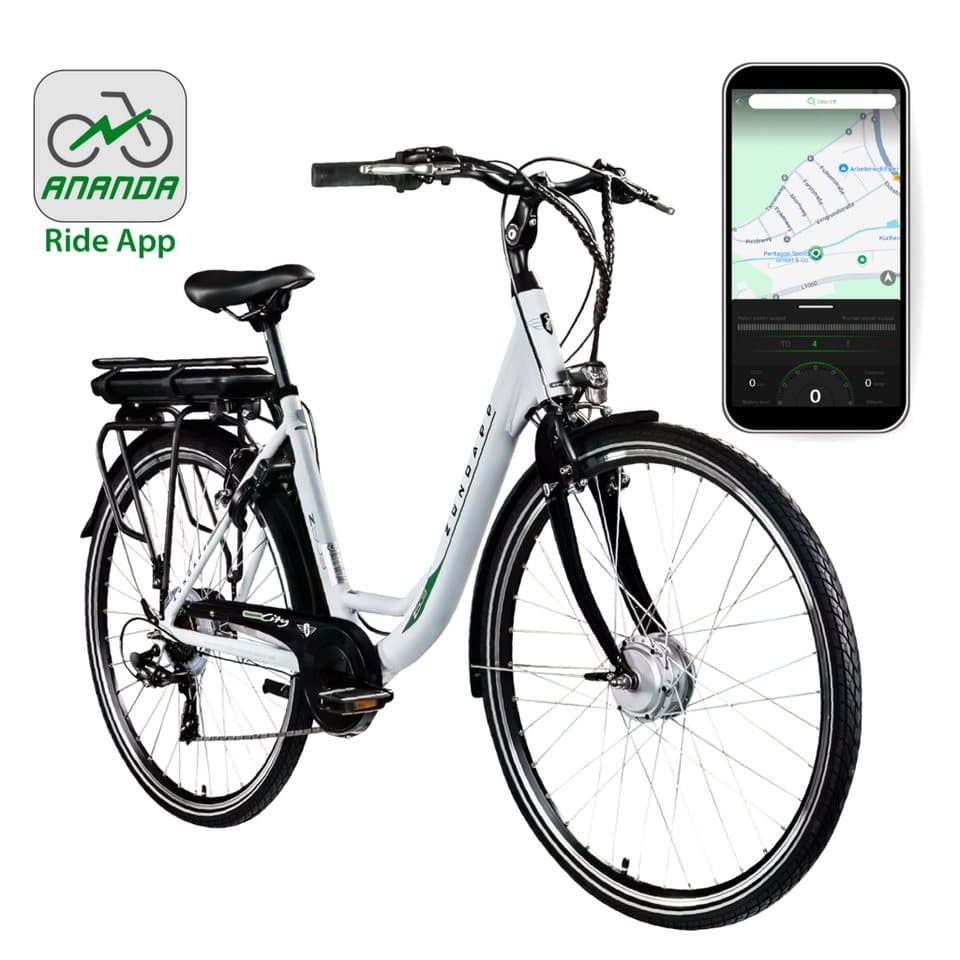 Zündapp E-Bike Cityrad Z503, 7 Gang Shimano Tourney RD-TY21 Schaltwerk, Kettenschaltung, Frontmotor, 536 Wh, Pedelec, Elektrofahrrad für Damen u. Herren - Thumbnail 9