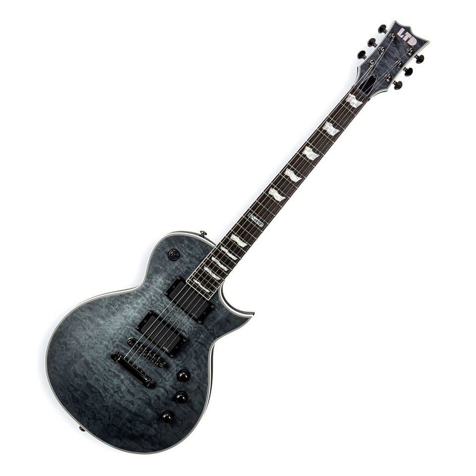 ESP E-Gitarre ESP LTD EC-401 QM STBLKS E-Gitarre See Thru Black, Limited Edition
