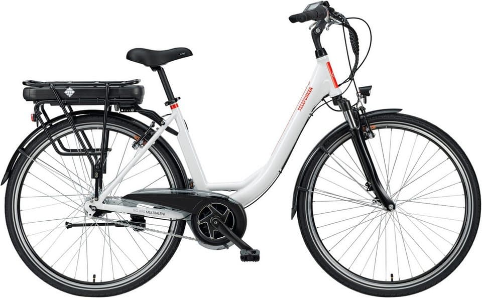 Telefunken E-Bike Cityrad Multitalent RC890, 7 Gang Shimano Nexus Schaltwerk, Mittelmotor, 468 Wh, Pedelec, Elektrofahrrad für Damen u. Herren