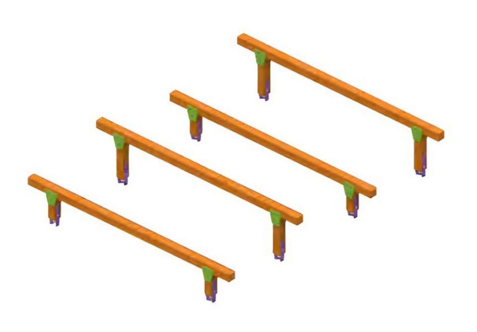 JVmoebel Gleichgewichtstrainer Balancierbalken aus Holz für Balance- und Koordinationstraining (Schwebebalken), Made in Europa
