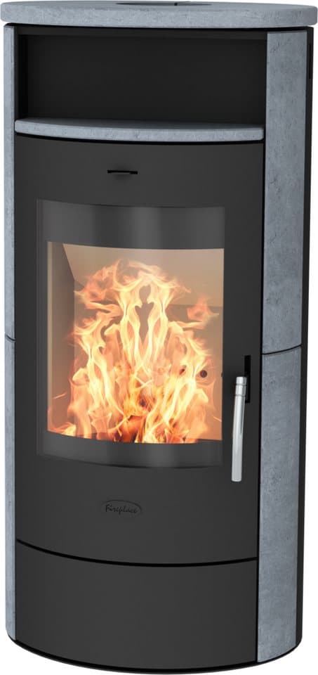 Fireplace Kaminofen »Piacenza Speckstein«, Exklusiv, Lieferung bis ins Wohnzimmer, 6,7 kW, Zeitbrand, mit verriegelbarer Holzlagerfachtür