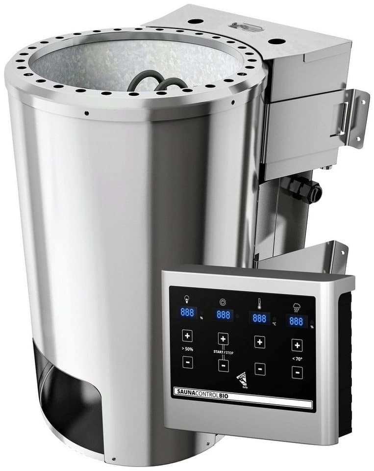 welltime Bio-Saunaofen, 3,6 kW, externe Steuerung, (1-St), Plug & Play inkl. Steinen