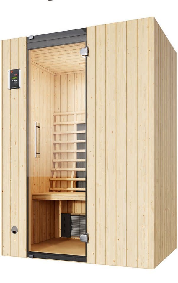 weka Infrarotkabine Infrarotkabine TANILLA 2, BxTxH: 137 x 99 x 190 cm, 63 mm, moderne Ganzglastür, weka Linienstrahler