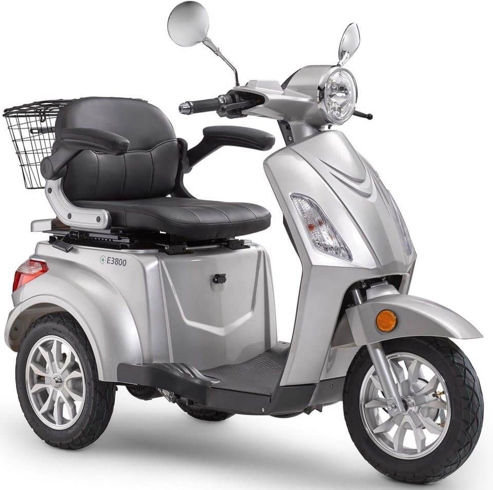 Luxxon Elektromobil E3800, 800 W, 20 km/h, (Elektroroller, Korb), bis zu 65 km Reichweite, Elektro Dreirad, Seniorenmobil