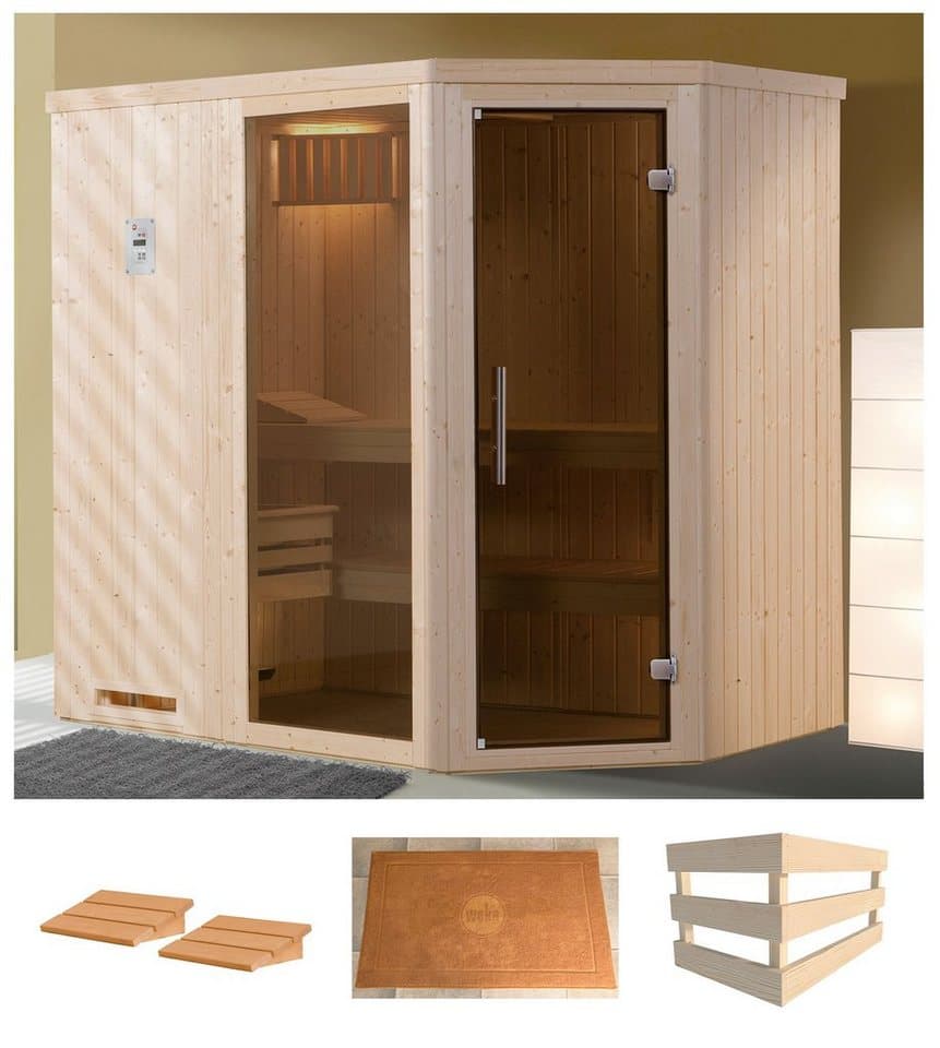 weka Sauna Varberg 1, BxTxH: 194 x 144 x 199 cm, 68 mm, ohne Ofen