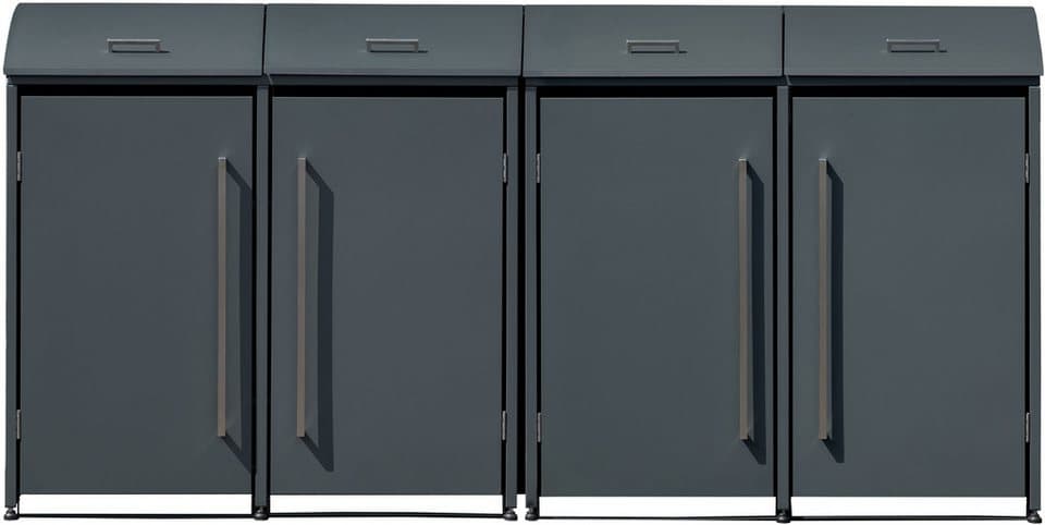 WESTMANN Mülltonnenbox Moderna 4, Platz für 4 Mülltonnen je 240 L, BxHxT: 278x83x135 cm