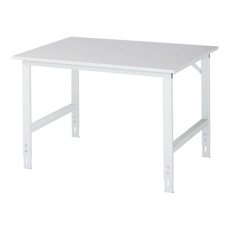RAU Werkbank Arbeitstisch 1250x1000x760-1080 M-Platte 22mm lichtgrau