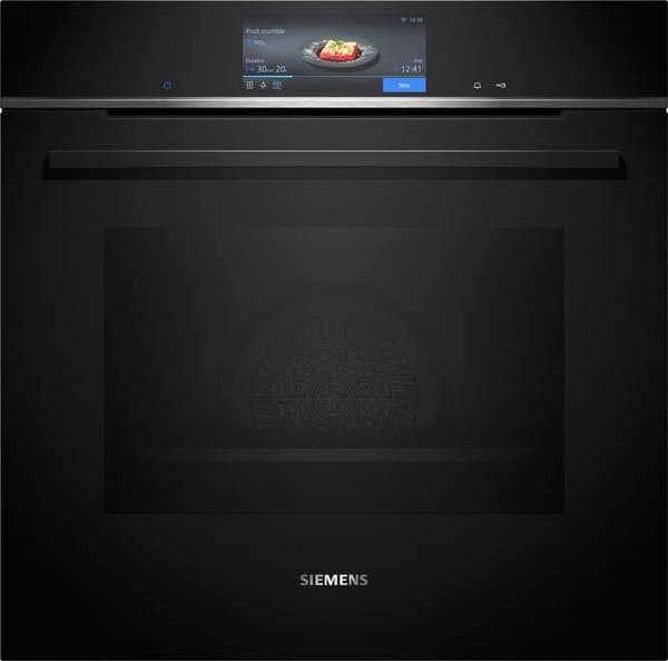 SIEMENS Pyrolyse Backofen iQ700 HB778G3B1, mit Teleskopauszug nachrüstbar, Pyrolyse-Selbstreinigung, cookControl Pro Funktion für automatische Gerichtzubereitungen