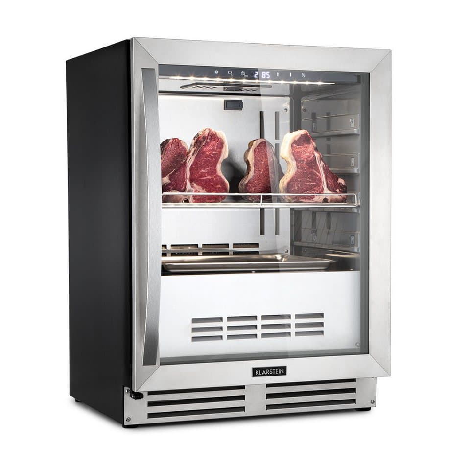 Klarstein Reifeschrank Steakhouse Pro, 98 l, Elektrische Fleischkühlschrank LED Touch Kühlen 98 L