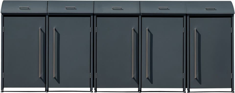 WESTMANN Mülltonnenbox Moderna 5, Platz für 5 Mülltonnen je 240 L, BxHxT: 350x83x135 cm