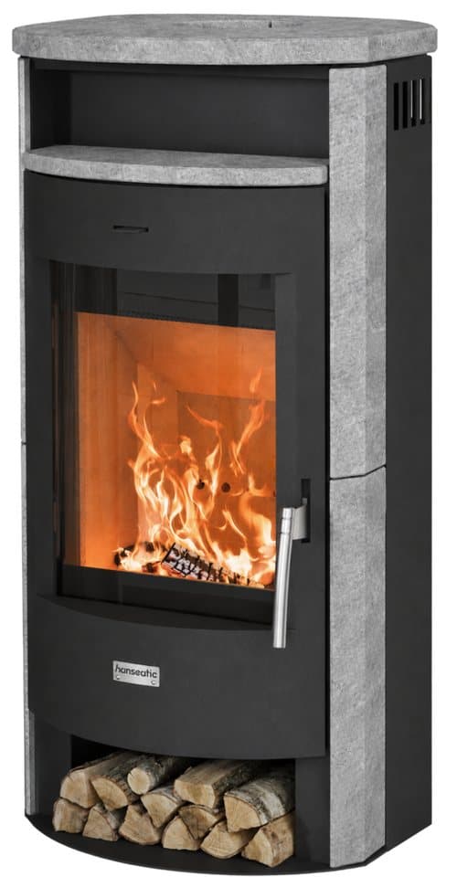 Hanseatic Kaminofen »MAIA Speckstein« Exklusiv, Lieferung bis ins Wohnzimmer, 6,2 kW, Zeitbrand, Große Sichtscheibe, mit Tee- und Holzfach