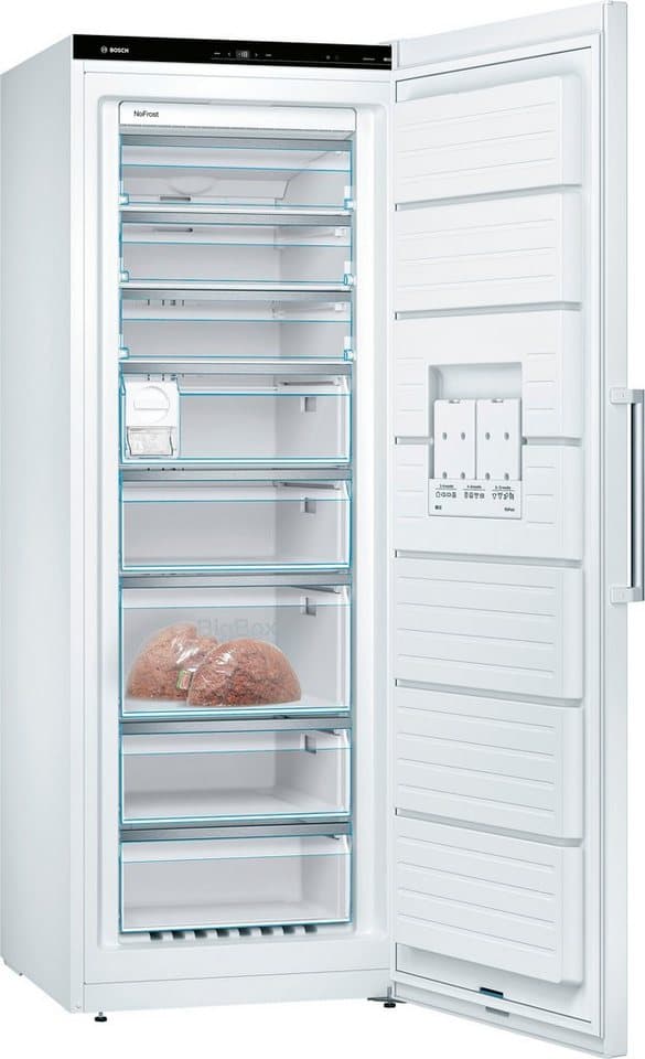 BOSCH Gefrierschrank Serie 6 GSN58AWDV, 191 cm hoch, 70 cm breit, Kein Abtauen mit No Frost und frische Eiswürfel dank Ice Twister